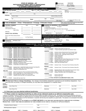 Arizona 457 Deferred Compensation Plan Form