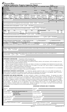 Fannie Mae Form 2075 Property Inspection Report