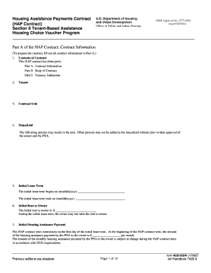 Housing Assistance Payments Contract