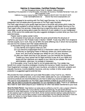 California Revocable Living Trust Application