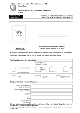 Malta Image Capture Application Form