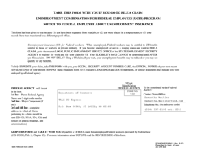 Unemployment Compensation for Federal Employees Form