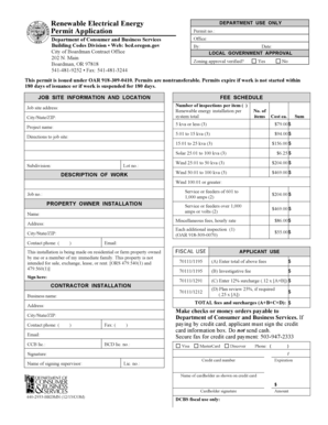 Oregon Renewable Energy Permit Application