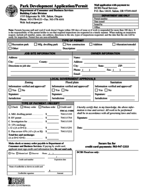 Oregon Park Development Application Permit