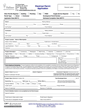 Alberta Electrical Permit Application