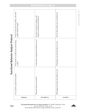 Functional Behavior Analysis Protocol