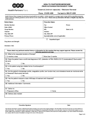 Health Partners Medicare Prior Authorization Request Form