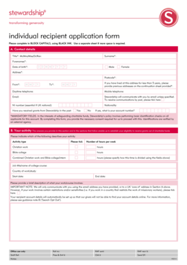 Individual Recipient Application Form
