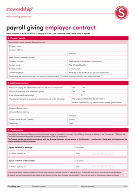 UK Payroll Giving Employer Contract
