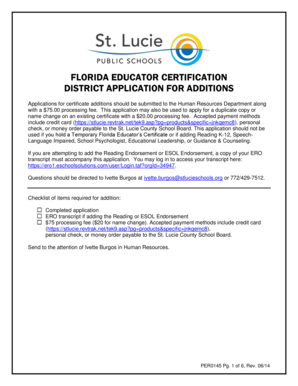 Florida Educator Certification District Application