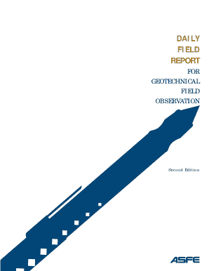 Daily Field Report for Geotechnical Field Observation