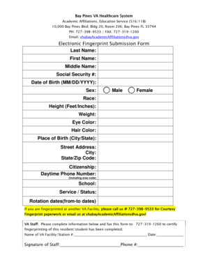 Electronic Fingerprint Submission Form
