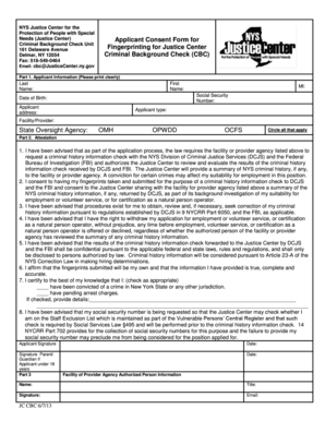 NYS Justice Center Applicant Consent Form
