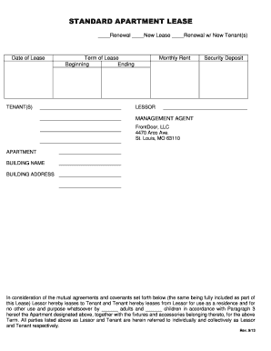 Standard Apartment Lease Agreement