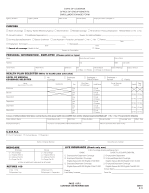 Louisiana Group Benefits Enrollment Form