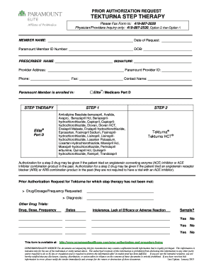 Prior Authorization Request for Tekturna