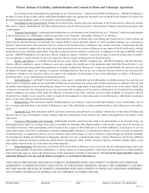 Waiver and Release of Liability Agreement