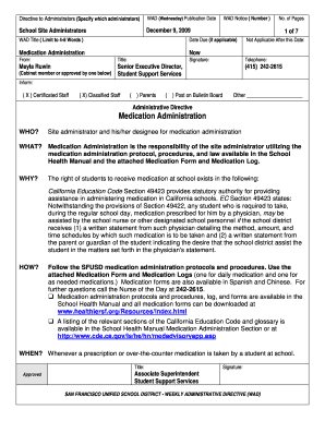 Medication Administration Directive