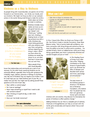 Kindness as a Way to Wellness