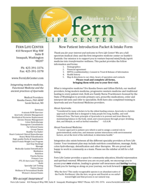 Fern Life Center New Patient Intake Form