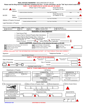 Real Estate Transfer Declaration of Value
