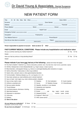 New Patient Form