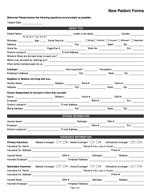 New Patient Registration Form