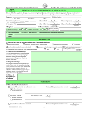 California Treating Physician’s Determination of Medical Issues