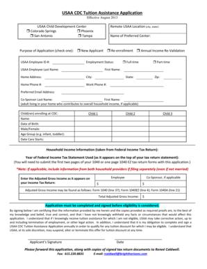 USAA CDC Tuition Assistance Application