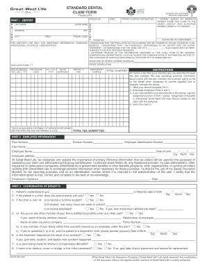 Canadian Dental Claim Form