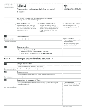 UK MR04 Statement of Satisfaction in Full or in Part of a Charge