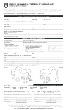 Combined Driving and Dressage Pony Measurement Form