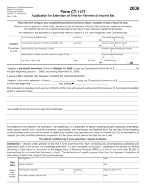 Connecticut Income Tax Payment Extension Form