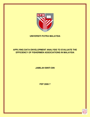 THE ECONOMIC AND SOCIAL EFFICIENCIES OF THE FISHERMEN ASSOCIATIONS IN MALAYSIA - psasir upm edu