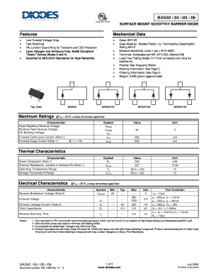 BAS40 /-04 /-05 /-06 Features Mechanical Data ... - Datasheet.su