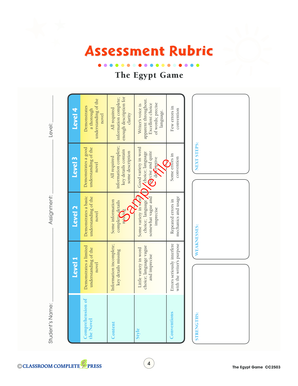 The Egypt Game Teacher Guide