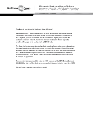 Healthcare Group of Arizona HCTC Enrollment Checklist