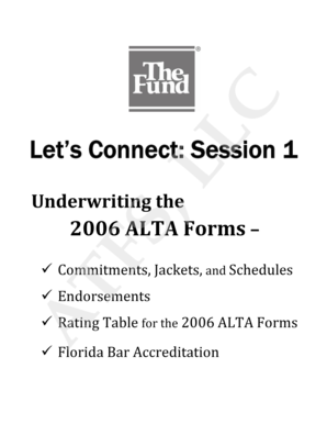 2006 ALTA Title Insurance Commitment Form