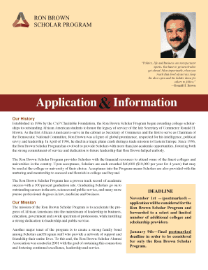 Ron Brown Scholar Program Application