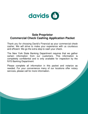 Commercial Check Cashing Application