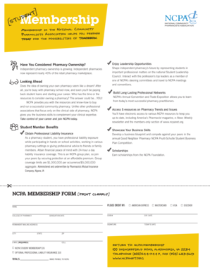 NCPA Student Membership Form