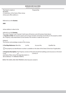 Bargain and Sale Deed