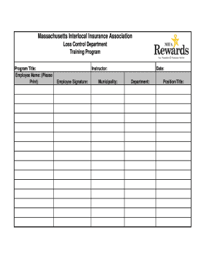Massachusetts Interlocal Insurance Association Training Program