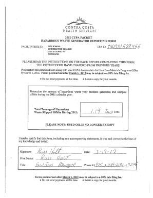 Unified Program Consolidated Form