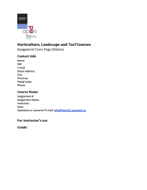 Assignment Cover Page