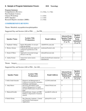 Business strategy template excel - ACVIM Specialties Program Information for Web Links - acvim