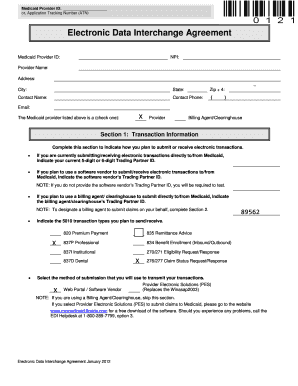 Florida Medicaid EDI Contract Instructions