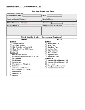 Request for Quote Form