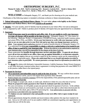 Orthopedic Surgery Patient Agreement
