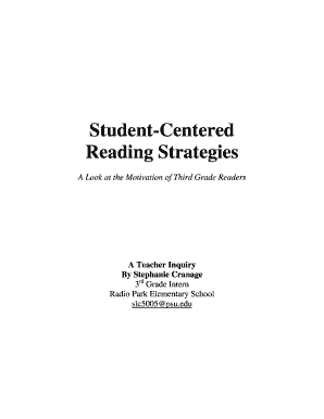 Student-Centered Reading Strategies - Penn State College of bb - ed psu